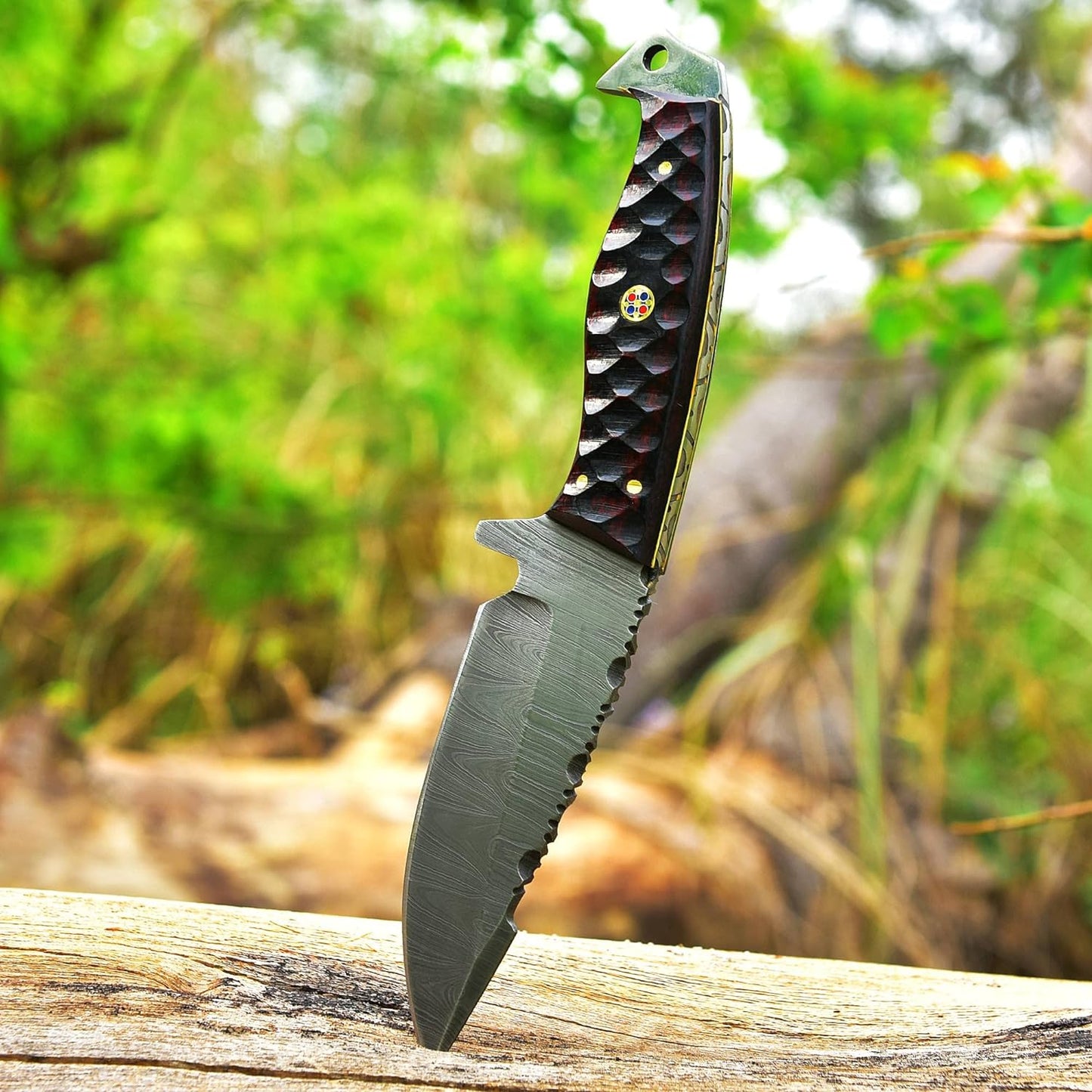 9.5 Inches Fixed Blade Bushcraft Knife with Micarta Handle