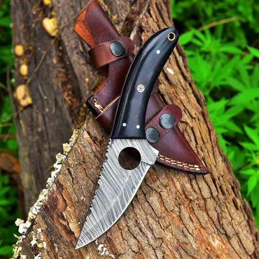 8.5 Inches Fixed Blade Bushcraft Knife with Micarta Handle