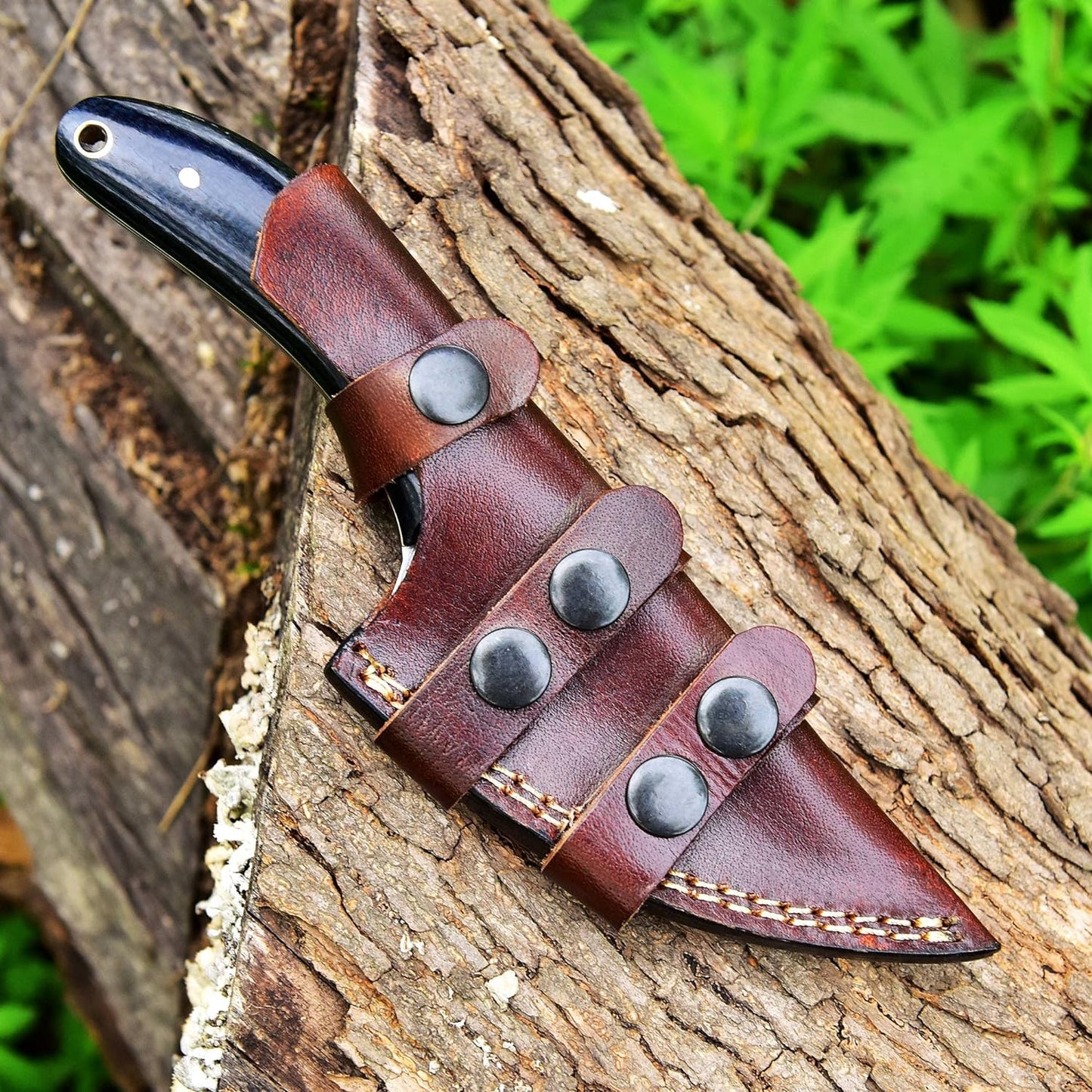 8.5 Inches Fixed Blade Bushcraft Knife with Micarta Handle