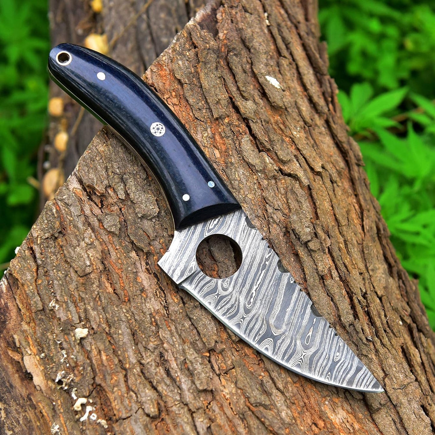 8.5 Inches Fixed Blade Bushcraft Knife with Micarta Handle